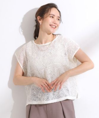 ※かまくらこ　SHE Tokyo シートーキョー レース　トップス　刺繍 Sea New York】Lula Top | ブラウス | THE STAGE （ザ・ステージ