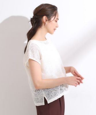 ※かまくらこ　SHE Tokyo シートーキョー レース　トップス　刺繍 SCALLOPED EMBROIDERY SHIRTS｜CONVERSE TOKYO (コンバース