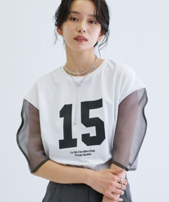 ＜GALLEST (Women)＞シアースリーブプリントＴシャツ（２００２５０６９９８）
