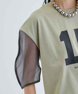 シアースリーブプリントＴシャツ（２００２５０６９９８）