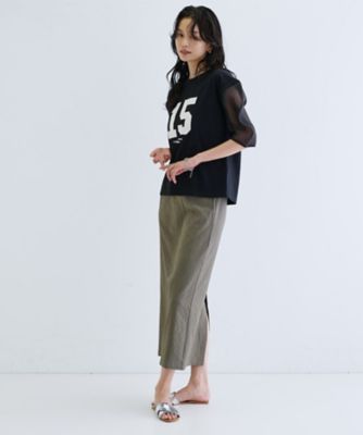 シアースリーブプリントＴシャツ（２００２５０６９９８）