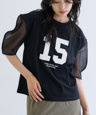 シアースリーブプリントＴシャツ（２００２５０６９９８）