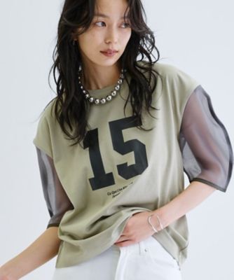 シアースリーブプリントＴシャツ（２００２５０６９９８）