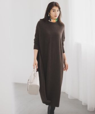 UNTITLED (Women)/アンタイトル【ロング丈/ゆったりシルエット】テントライン ニットワンピース(2002507001) チャ044 ワンピース・ドレス【三越伊勢丹/公式】