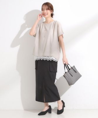 S－LL】着るだけでコーデが決まる スラブドッキングトップス