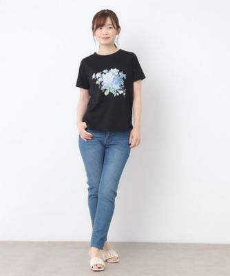 【接触冷感／ＵＶカット／コットン１００％】ストウ柄　Ｔシャツ（２００２５０７０６３）