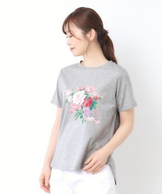 【接触冷感／ＵＶカット／コットン１００％】ストウ柄　Ｔシャツ（２００２５０７０６３）