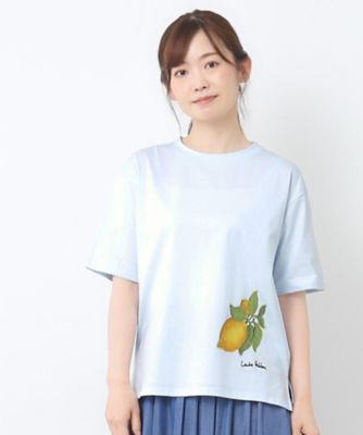 【接触冷感／ＵＶカット／コットン１００％】レモン　グローブ柄　Ｔシャツ（２００２５０７０６５）