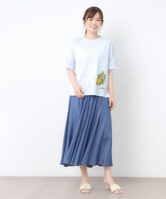 【接触冷感／ＵＶカット／コットン１００％】レモン　グローブ柄　Ｔシャツ（２００２５０７０６５）
