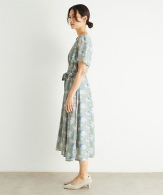 【極美品♡マキシ美シルエット】ローラアシュレイ　花柄シフォンフレアワンピース　L 2025年最新】Yahoo!オークション -ローラアシュレイの中古品