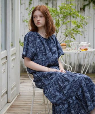 【SALE】LAURA ASHLEY/ローラ アシュレイ【コットン100%/同柄アイテムあり】ブレイスミス トワル柄 ブラウス(2002507074) アオ194 トップス【三越伊勢丹/公式】