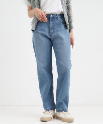 S－LL】大人カジュアルに 柔らかデニムテーパードパンツ