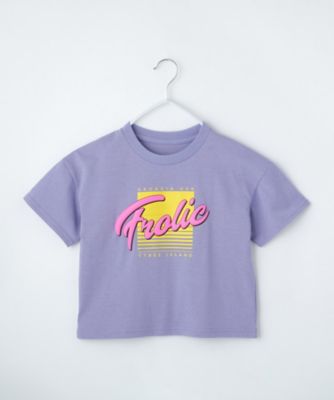 110－160】レトロロゴTシャツ／洗濯機OK