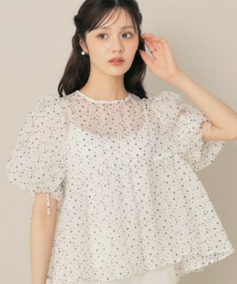 ＜COUTURE BROOCH (Women)＞シアーフラワーチュニック（２００２５０７９３４）