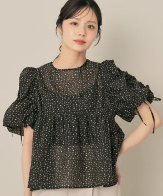 新品 Super Beauty フリル フラワー シフォン ニット チュニック 新品 Super Beauty フリル フラワー シフォン ニット チュニック