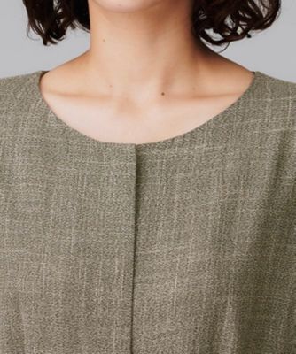 接触冷感／オールインワン／洗える】梳毛調合繊コンビネゾン