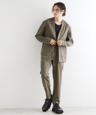 パンツ ringo セットアアップ対応】ポリツイルテーパードパンツ