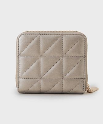 キルティング コンパクトウォレット Lace Ladies 財布 レザー調 キルティング 二つ折り コンパクト