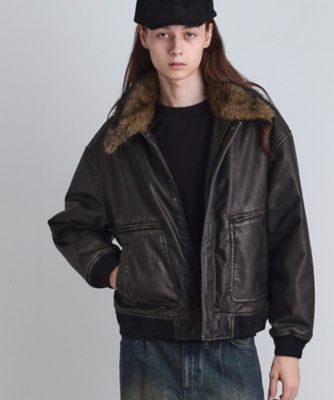 ヴィンテージライク衿フェイクファーブルゾン（2002508726