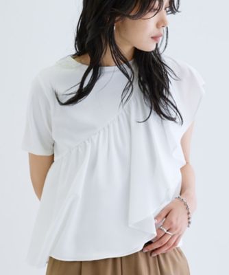 ＜GALLEST (Women)＞サッシュフリルＴシャツ（２００２５０８７４８）