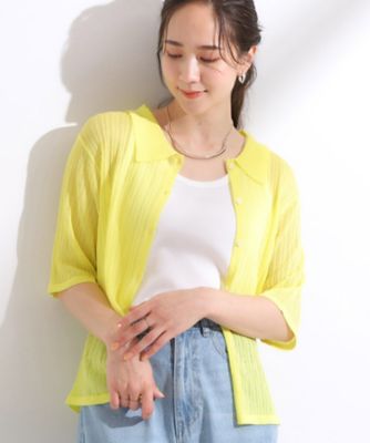 【洗える／日本製／接触冷感】シアーボーダー袖のジャージプルオーバー 洗える／日本製／接触冷感】シアーボーダー袖のジャージプル