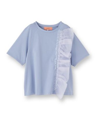【オーガンジーラッフル】大人フェミニンＴシャツ（２００２５０８７６３）
