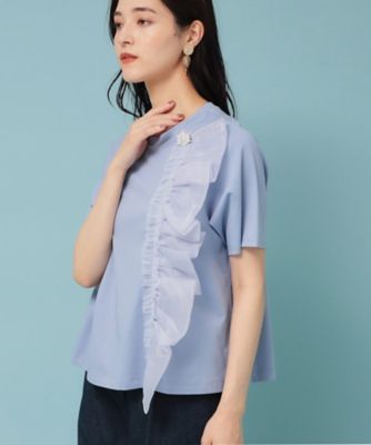 【オーガンジーラッフル】大人フェミニンＴシャツ（２００２５０８７６３）