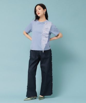 【オーガンジーラッフル】大人フェミニンＴシャツ（２００２５０８７６３）