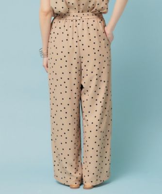 ドット柄／S～L】ワイドパンツ（2002508765） | SUNAUNA