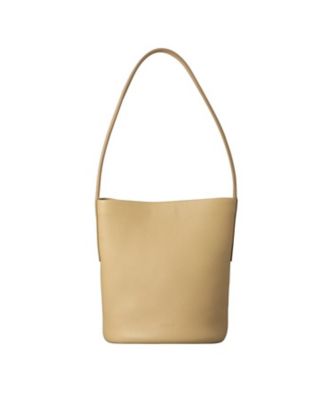 美品　HIROFU トートバッグ　肩掛け　しぼ革　ベージュゴールド　大容量 アンディーナ】レザーショルダーバッグ S 本革（商品番号：P25
