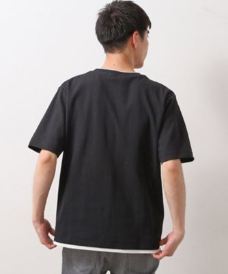 ランダムワッフル半袖Ｔシャツ　【洗濯機ＯＫ】（２００２５０８８３６）