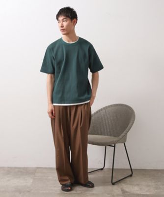 ランダムワッフル半袖Ｔシャツ　【洗濯機ＯＫ】（２００２５０８８３６）