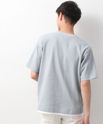 ランダムワッフル半袖Ｔシャツ　【洗濯機ＯＫ】（２００２５０８８３６）
