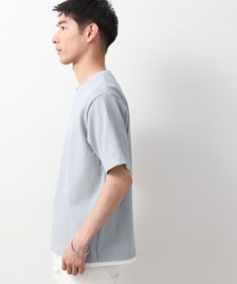 ランダムワッフル半袖Ｔシャツ　【洗濯機ＯＫ】（２００２５０８８３６）