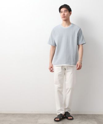 ランダムワッフル半袖Ｔシャツ　【洗濯機ＯＫ】（２００２５０８８３６）