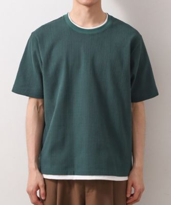 ランダムワッフル半袖Ｔシャツ　【洗濯機ＯＫ】（２００２５０８８３６）