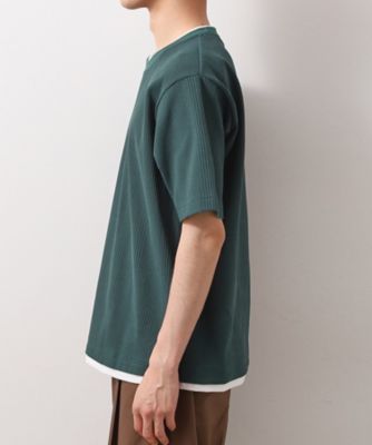 ランダムワッフル半袖Ｔシャツ　【洗濯機ＯＫ】（２００２５０８８３６）