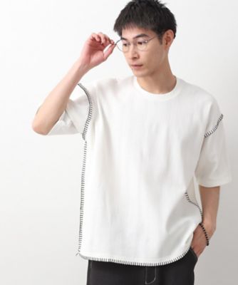 ステッチ刺繍半袖Ｔシャツ　ビックシルエット（２００２５０８８３７）