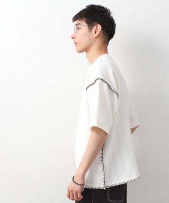 ステッチ刺繍半袖Ｔシャツ　ビックシルエット（２００２５０８８３７）