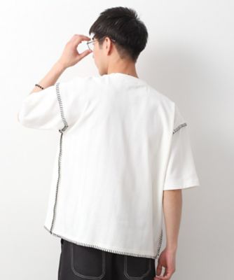 ステッチ刺繍半袖Ｔシャツ　ビックシルエット（２００２５０８８３７）