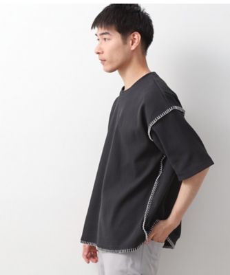 ステッチ刺繍半袖Ｔシャツ　ビックシルエット（２００２５０８８３７）