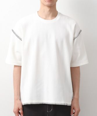 ステッチ刺繍半袖Ｔシャツ　ビックシルエット（２００２５０８８３７）