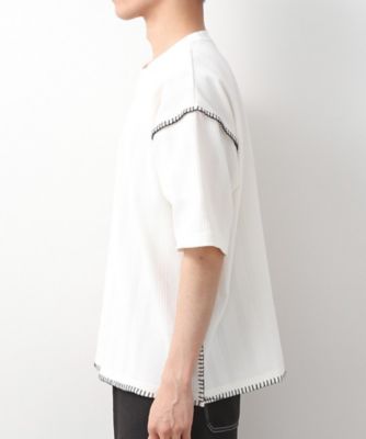 ステッチ刺繍半袖Ｔシャツ　ビックシルエット（２００２５０８８３７）