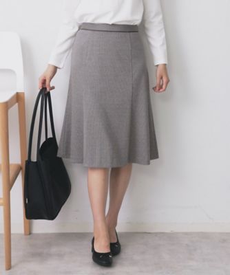 index (Women)/インデックス 《S-3Lサイズ》ストレッチセミフレアスカート/セットアップ対応【洗える/イージーアイロン】(2002508840) クロ219 ひざ丈スカート【三越伊勢丹/公式】