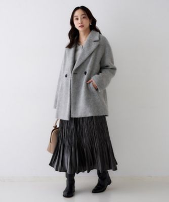 エレガントジャケット／アウター】イタリアンシャギーPコート