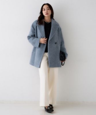 エレガントジャケット／アウター】イタリアンシャギーPコート