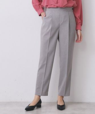 ＜index (Women)＞ウールライクストレッチテーパードパンツ／セットアップ対応【洗濯機洗い可】（２００２５０８８４７）