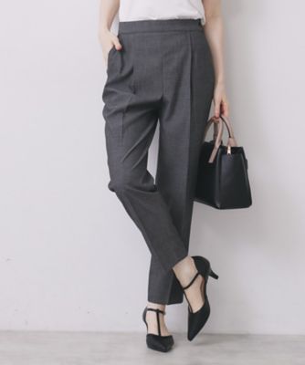 【SALE】index (Women)/インデックス ウールライクストレッチテーパードパンツ/セットアップ対応(2002508847) クロ019 パンツ・ズボン【三越伊勢丹/公式】