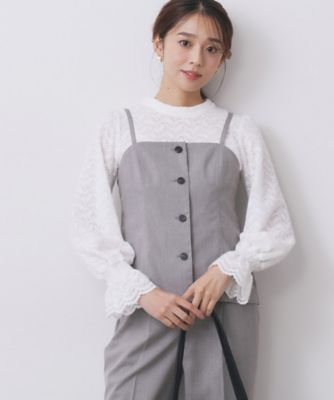 ＜index (Women)＞ウールライクストレッチキャミビスチェ／セットアップ対応【洗濯機洗い可】（２００２５０８８４８）