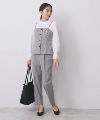 ウールライクストレッチキャミビスチェ／セットアップ対応【洗濯機OK